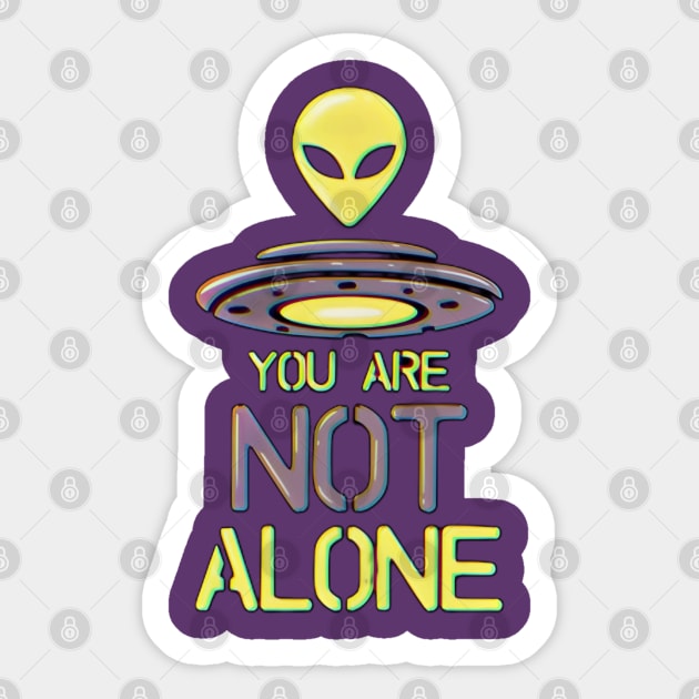 you are not alone vintage vibes Sticker by Fadedstar